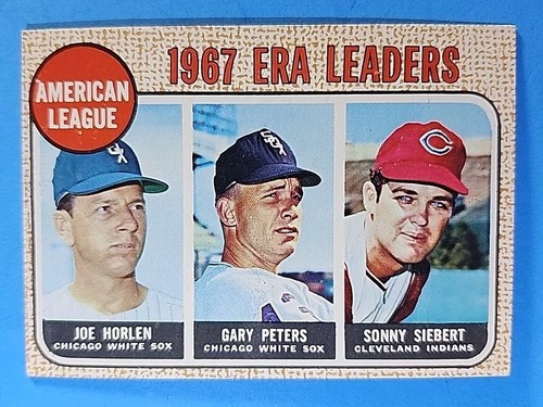 1968 TOPPS BASEBALL #8 1967 ERA LEADERS AMERICAN LEAGUE EX-MINT