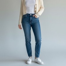 Everlane The 90s Cheeky Jean Women's Sz 27 Ankle Medium Wash Organic Cotton