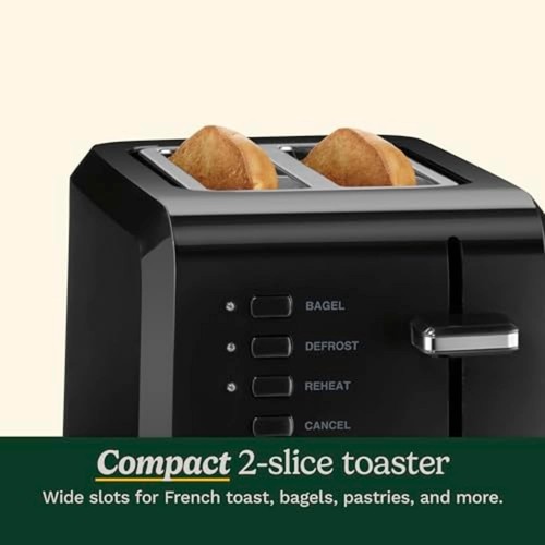Cuisinart CPT-122BK 2-Slice Compact Plastic Toaster, Slots for Bagels & Bread, 7 - Picture 4 of 6