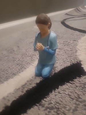 Nurse Praying  Help Me Heal Handmade Figurine