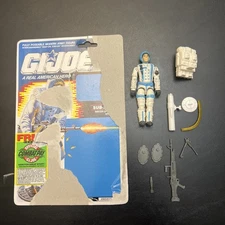 Gi Joe 3.75 Action Figure Loose Sub Zero 1990 Near Complete W/Cardback L6