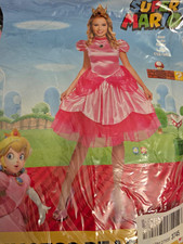 Super Mario Princess Peach Pink Dress Costume L DT656