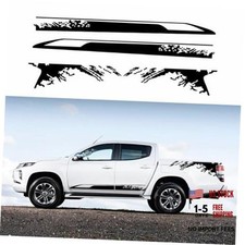 Car Decal Bed Mud Splash Kit Graphic Decal Self-Adhesive Adjustable Gloss Black