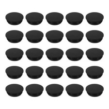 25Pcs Snug Plugs, Rubber Hole Plugs Fit 14mm 0.55 Inch Hole Dia. Black