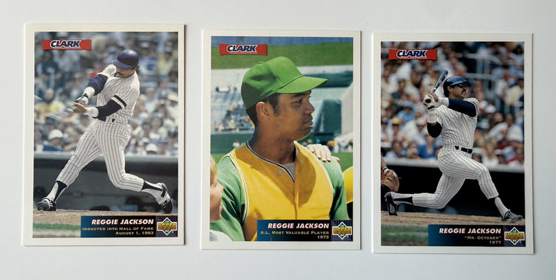 Upper Deck 1993 Reggie Jackson CLARK Insert Card set (3) C1 C2 C3
