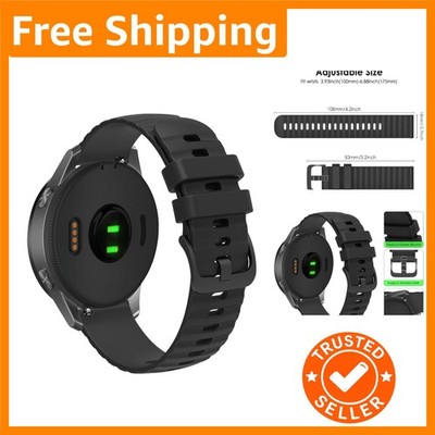 Durable Black Silicone Wristband 18mm for Men's and Women's Watches - Easy Fit