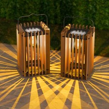 2-Pack Solar Lanterns Outdoor Hanging Portable Table Top Decorative Lamp DIY