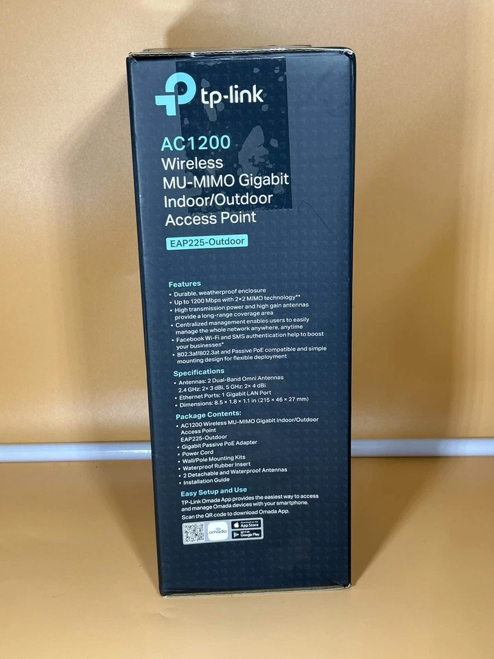 TP-Link Omada EAP225-Outdoor / indoor AC1200 MU-MIMO Gigabit AP. Access Point. - Image 2 of 4