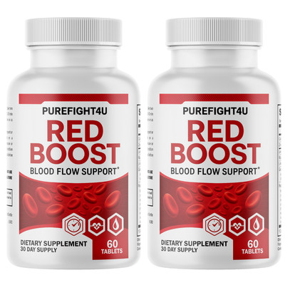 Red Boost Blood Flow Supplement   Heart & Circulation Support   2 Bottles
