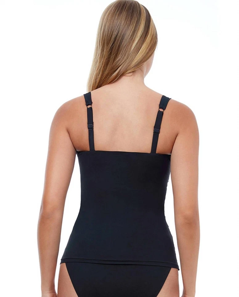 Profile By Gottex D-Cup Scoop Neck Shirred Tankini Top Size 38D - Image 2 of 3