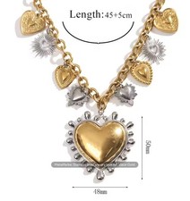 Damen Schmuck Titan Mit Gold Plattiert,neu