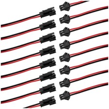 50pcs 2pin JST SM Connector Male to Female Wire Connector Cable with 15CM 20A...