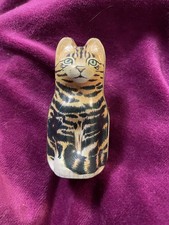 HUNKYDORY Cat Tin Dana Kubick Miniature 1986 Tabby Cat 
