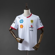 Scuderia Ferrari F1 Replica Oversized Drivers Tee 2025 White
