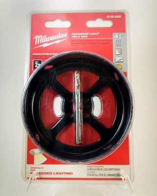 Milwaukee 4-3/8 in. Carbide Recessed Light Hole Saw with Pilot Bit  # 49-56-0300
