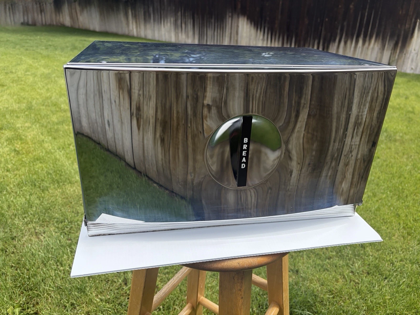 vtg Bread Box Chrome 10”x9.5”x17” NICE w/Cutting Board + Shelf
Opens in a new window or tab