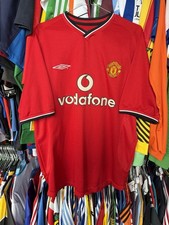 VINTAGE MANCHESTER UNITED ENGLAND 2000/2002 HOME FOOTBALL SHIRT JERSEY UMBRO