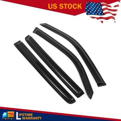 4PCS Rain Guards Window Visor For Honda Pilot 2009-2015 Black Outside Mount