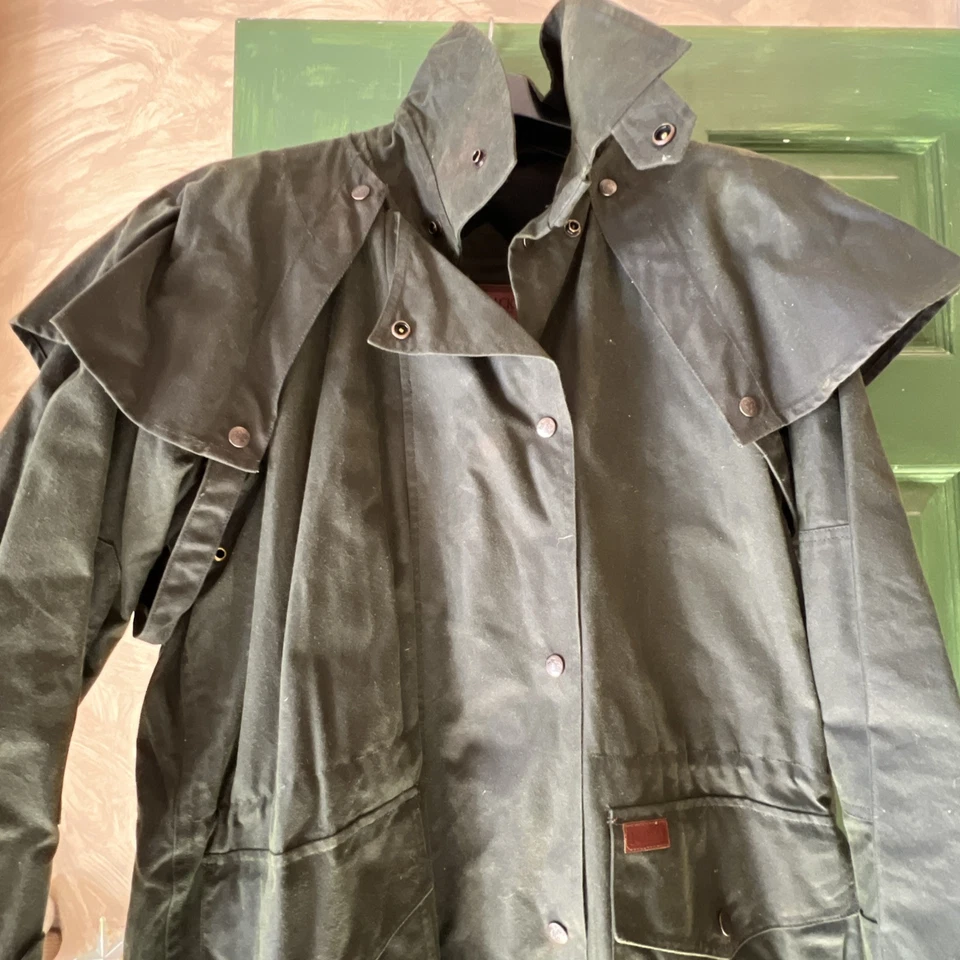 Outback Oiled Cotton Trench Coat Men Size M Full Length  - Image 2 of 4