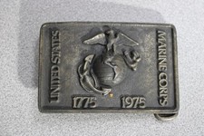1775-1975 USMC BICENTENNIAL BELT BUCKLE MARINE CORPS METAL