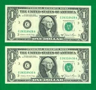 $1 1981-A 2 C/A BLOCK PHILADELPHIA (w) CU. P-1 CHANGE OVER PAIR MULE & NON-MULE