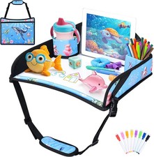 Kids Travel Tray for Toddler Carseat, Road Trip Activities Essentials for Toddle