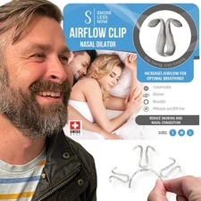 Airflow Clip Nasal Dilator by | Swiss-Made Anti-Snoring Nose Clip | Nasal Dilat