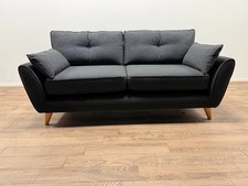 Habitat Iris Fabric 3 Seater Sofa – Dark grey (Charcoal)