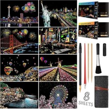 Scratch Painting Kits for Adults  Kids, 11.6 x 8.3 inches, America / Europe