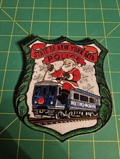 New York State MTA Railroad Train Police Patch RR RY 2025 CHRISTMAS Transit NYS