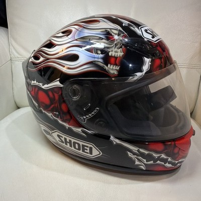 Shoei M2005 Motorcycle Helmet Skull 💀 Black/Red/White Japan Size