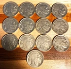 Lot Of 13 Buffalo Nickels 1926 - 1937 - Full Dates - F+- All Diff Dates / Mints