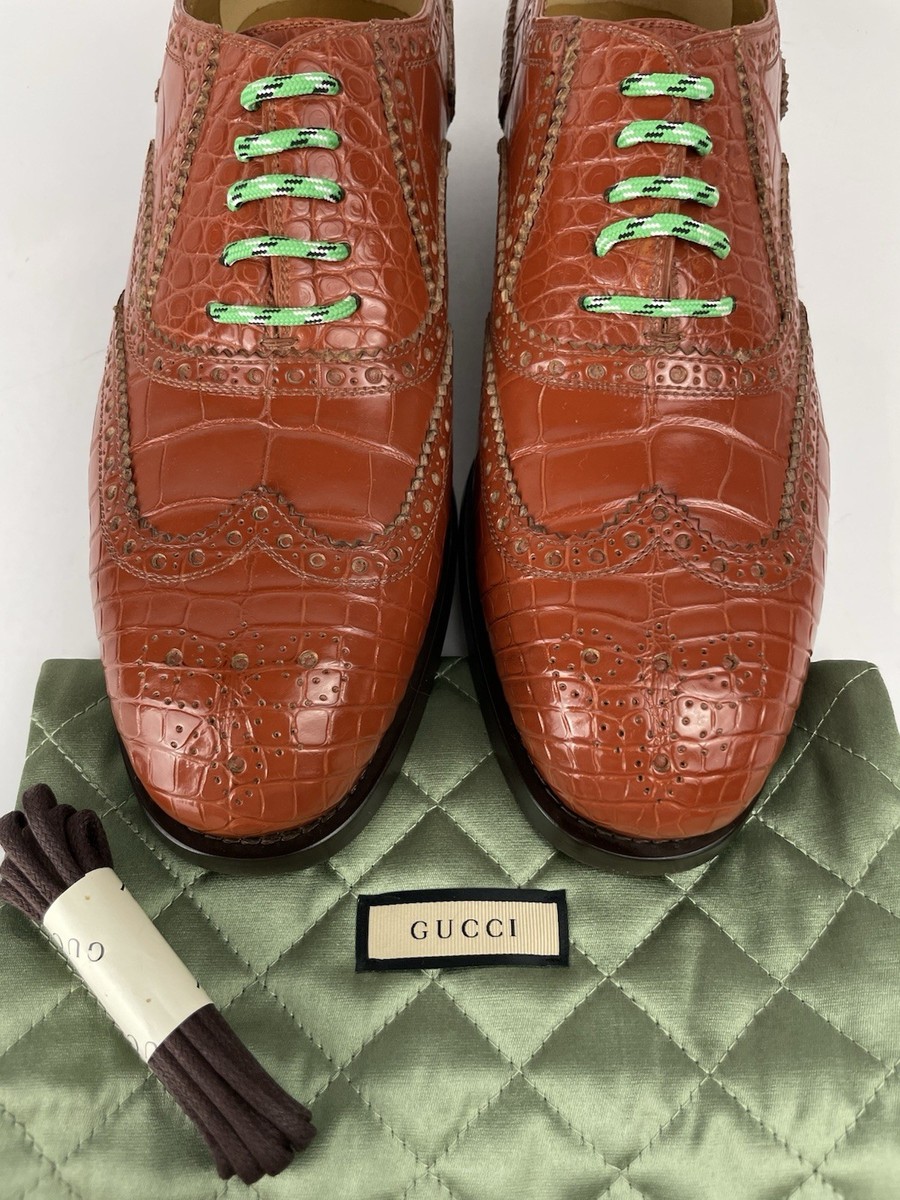 Gucci シルバー ゴルフシューズ Mens Gucci Bambi Silver Glitter Metallic Stud US 8.5 Shoes