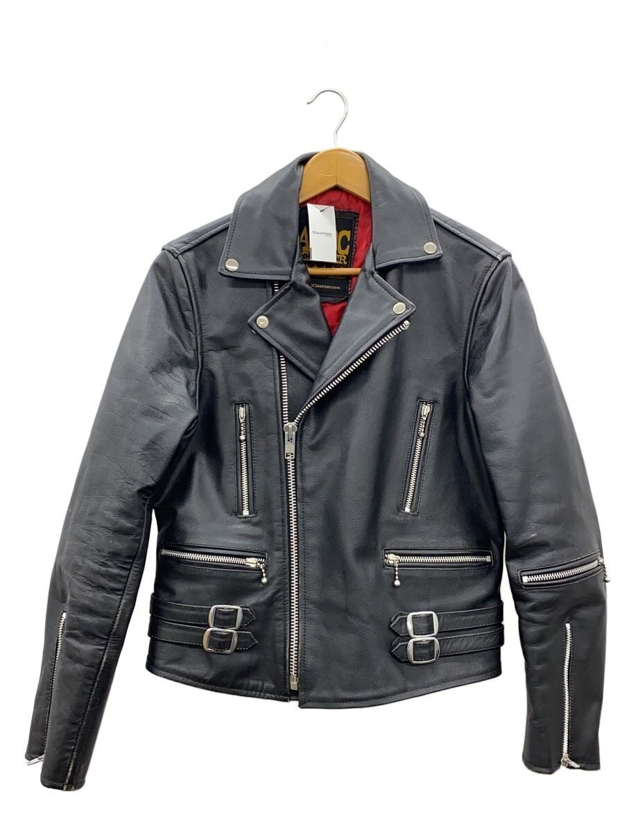 Acdc Double Riders Jacket/36/Cowhide/Blk/Plain 3569