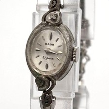 Orologio da polso RADO A1652 carica manuale quadrante argento 21 gioielli vintage funzionante donna