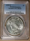 $1 1925-S Peace Silver Dollar PCGS Unc Details San Francisco Mint * AvenueCoin