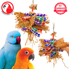 Bonka Bird Toys 3450 Paper Shred Chew Shred Forage Paper Bamboo Parrot Cage Toy