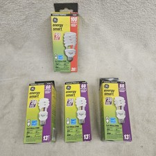 GE Energy Smart Light Bulbs Lot Of 4 Soft White 13 Watt 74198 26 Watt 74202