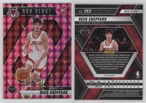 2024-25 Panini Mosaic NBA Debut Pink Prizm /175 Reed Sheppard #252 Rookie RC