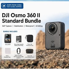 DJI Osmo 360 II Standard Bundle 8K 60fps 360  Action Camera 105GB Global Shippin