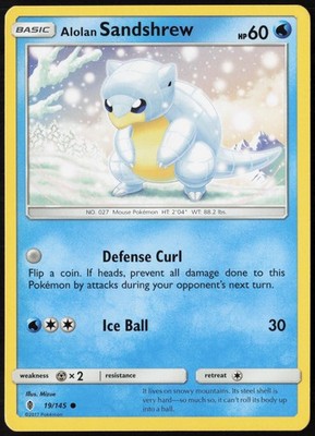 Alolan Sandshrew SM - Guardians Rising Regular 19/145