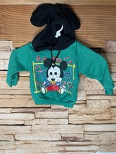 Vintage Disney Baby Mickey Mouse Sweatshirt Hoodie With Mouse Ear Hood 18 Months