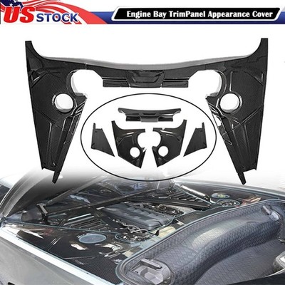 Engine Bay Trim CARBON FIBER For Corvette C8 2020-2025 Panel Appearance Cover US