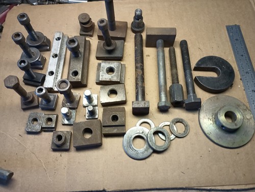 Lot Of Various T-Slot Nuts Bolts Washers