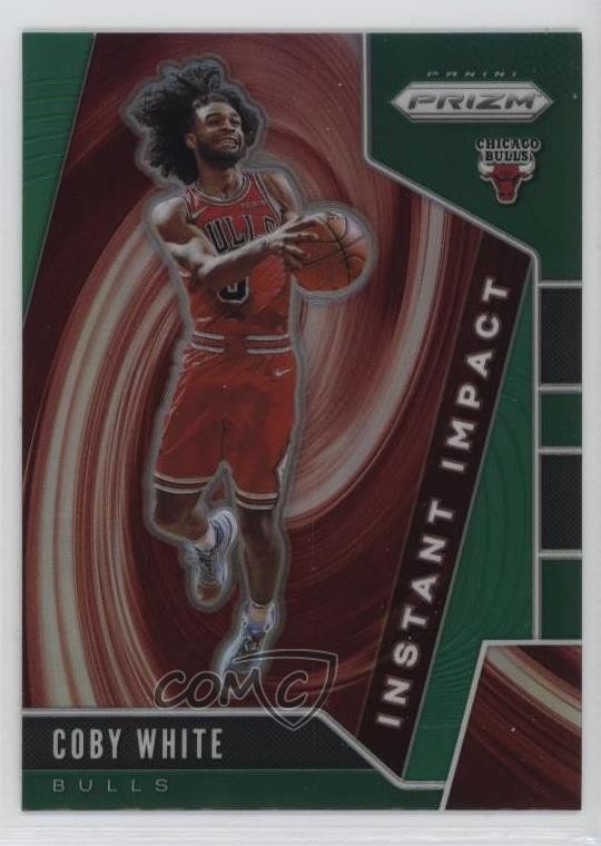 2019-20 Panini Prizm Instant Impact Green Prizm Coby White #6 18da