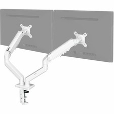 VIVO White Dual 13" to 30" Computer Monitor Counterbalance Desk Mount Stand