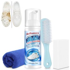Shoe Cleaner, 6.76fl.Oz Sneaker Cleaner Foam, Shoe Cleaning Kit With Brush, S...