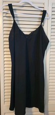 Vintage Vanity Fair Black Lace Slip Dress Chemise Nightgown Size 40 Classic