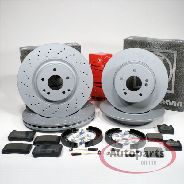 Zimmermann Bremsen Ø 345 Mm + Ø 300 Mm Vorne Hinten FüR Mercedes C-Klasse W203-image