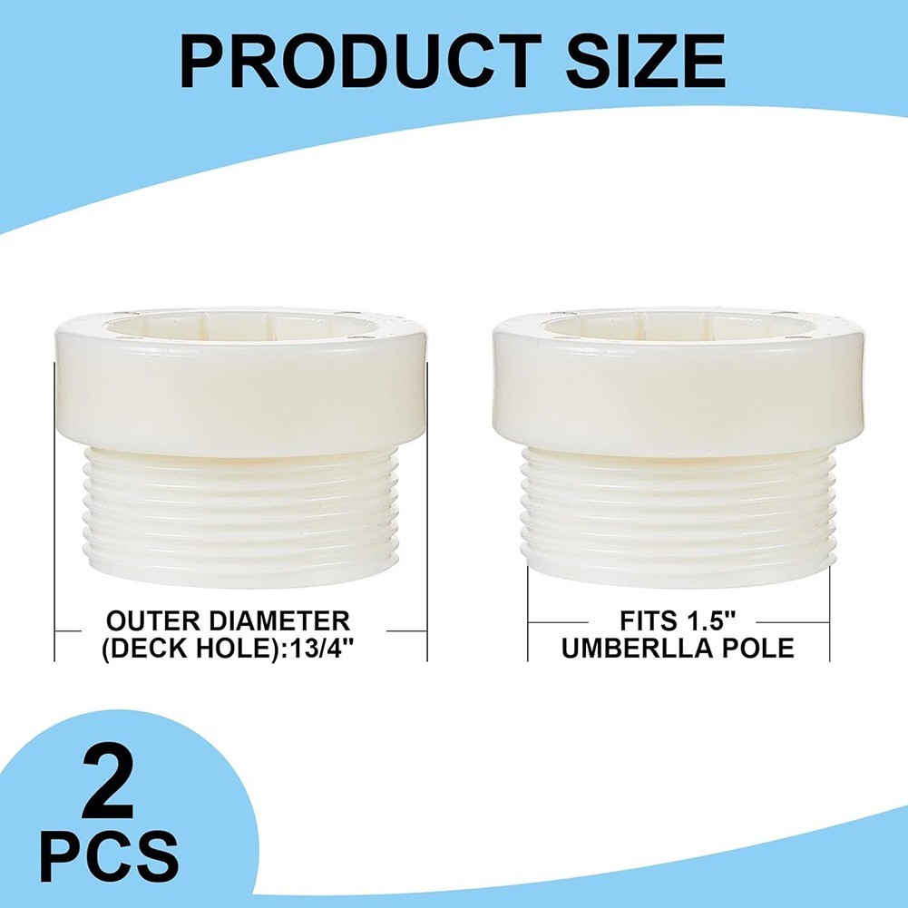 Adaptador estabilizador de 2 piezas para sombrillas de piscina para ambientes ex